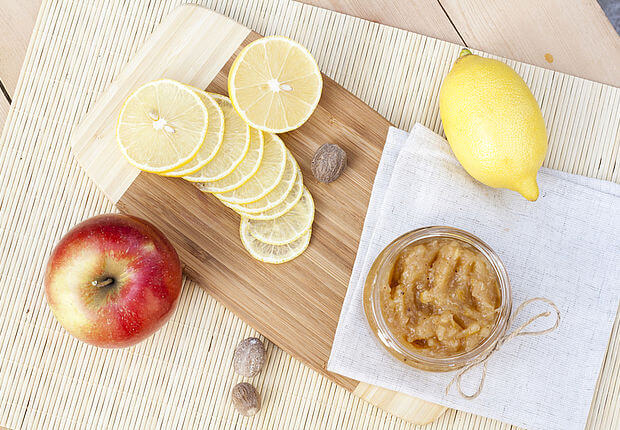 Apfel-Ingwer-Konfitüre Apfelkonfitüre mit Zitrone und Ingwer