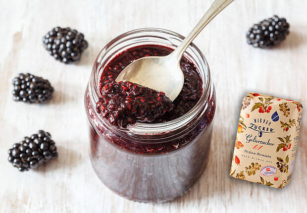Brombeer Marmelade Brombeermarmelade mit Gelierzucker